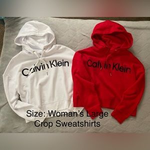 Calvin Klein Woman’s Large Crop Sweatshirts